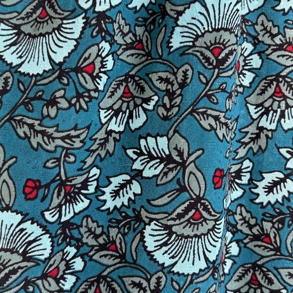 Band of of the Free Elise Floral Wide Leg Pants in Blue Teal - Picture 8 of 8